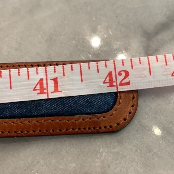 Bullock and Jones belt solid brass buckle size 36 quiet luxury accessory item - Picture 11 of 11